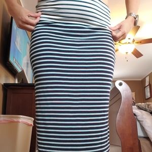 Max Studio striped mini skirt